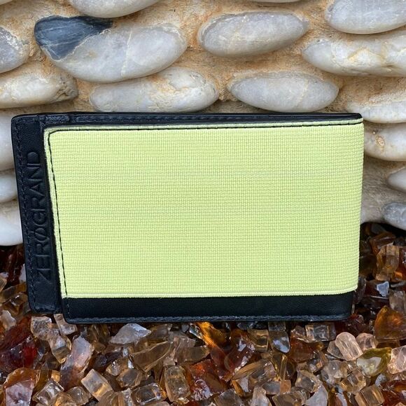 Cole Haan Black Elastic Front Pocket Leather Wallet NWT - Picture 5 of 8